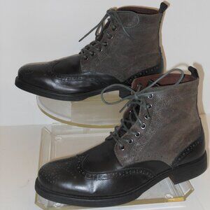 ASTON GREY COLLECTION LEATHER ANKLE BOOTS SIZE 9.5 MEDIUM
